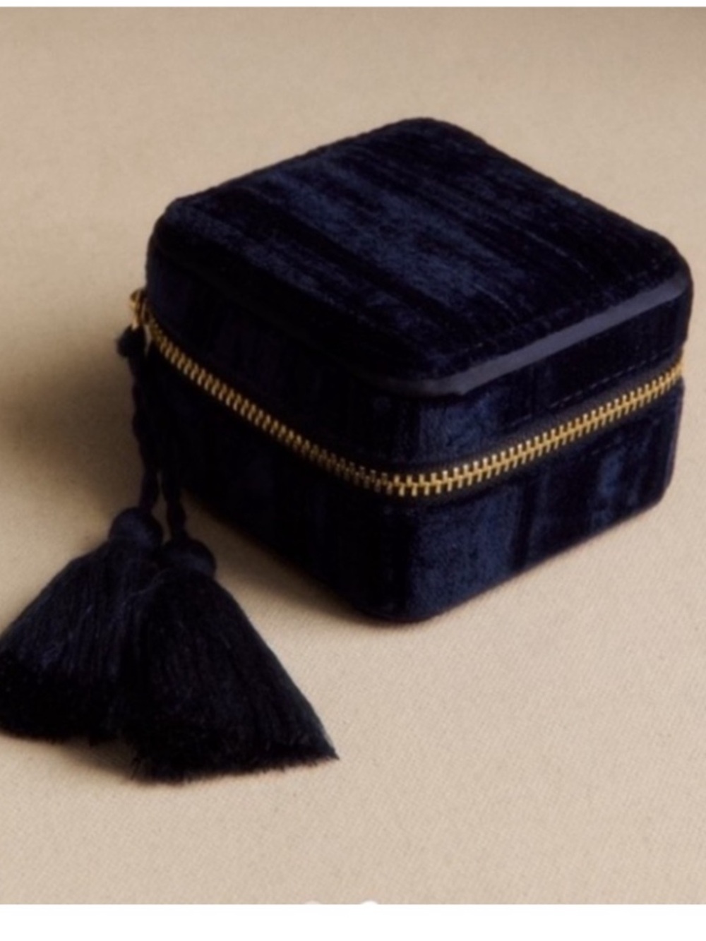 Sezane blue velvet embossed jewelry box
NWOT